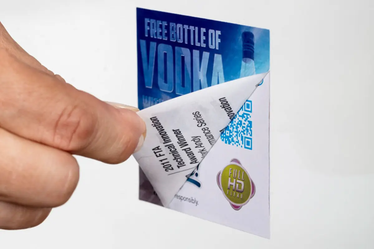 peel off label