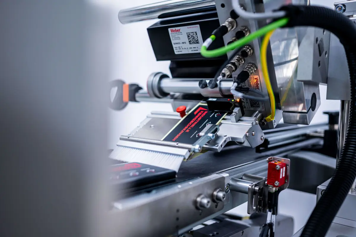 Labelling Machine performing a task