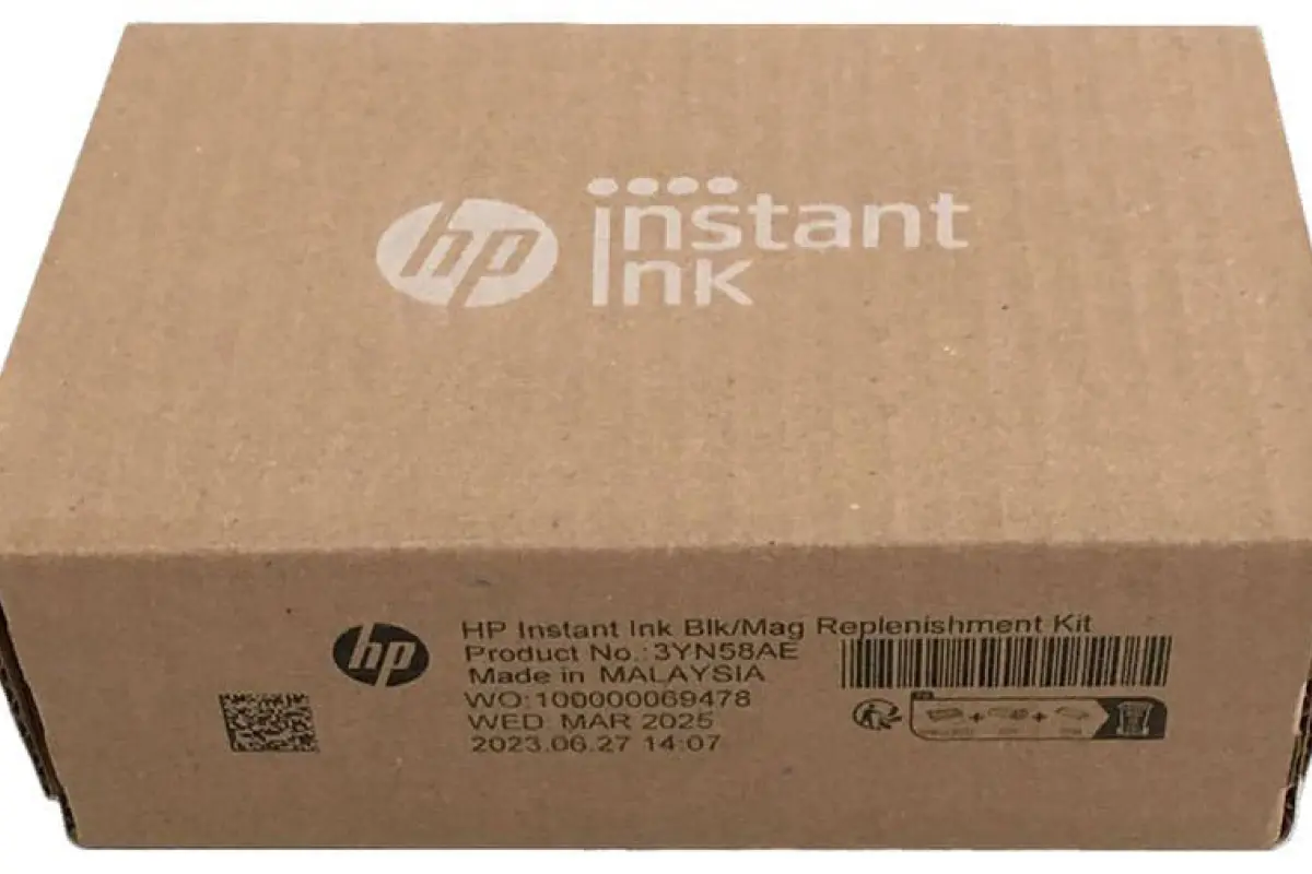 KuehneNagel HP Instant Ink Karton bedruckt mit Markoprint Tintenstrahldrucker