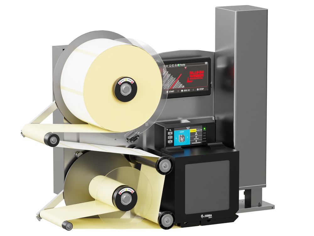 Label print applicator Legi-Air 4050B with labels on the left