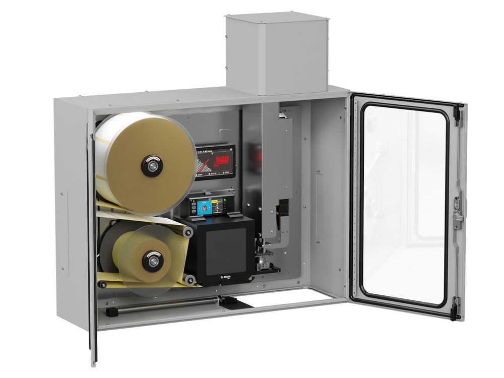 Label print applicator Legi-Air 4050I open left