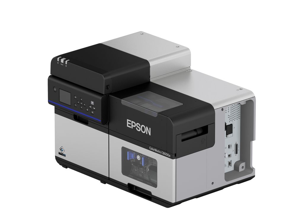 Colour label printer Epson ColorWorks C8000e without label right