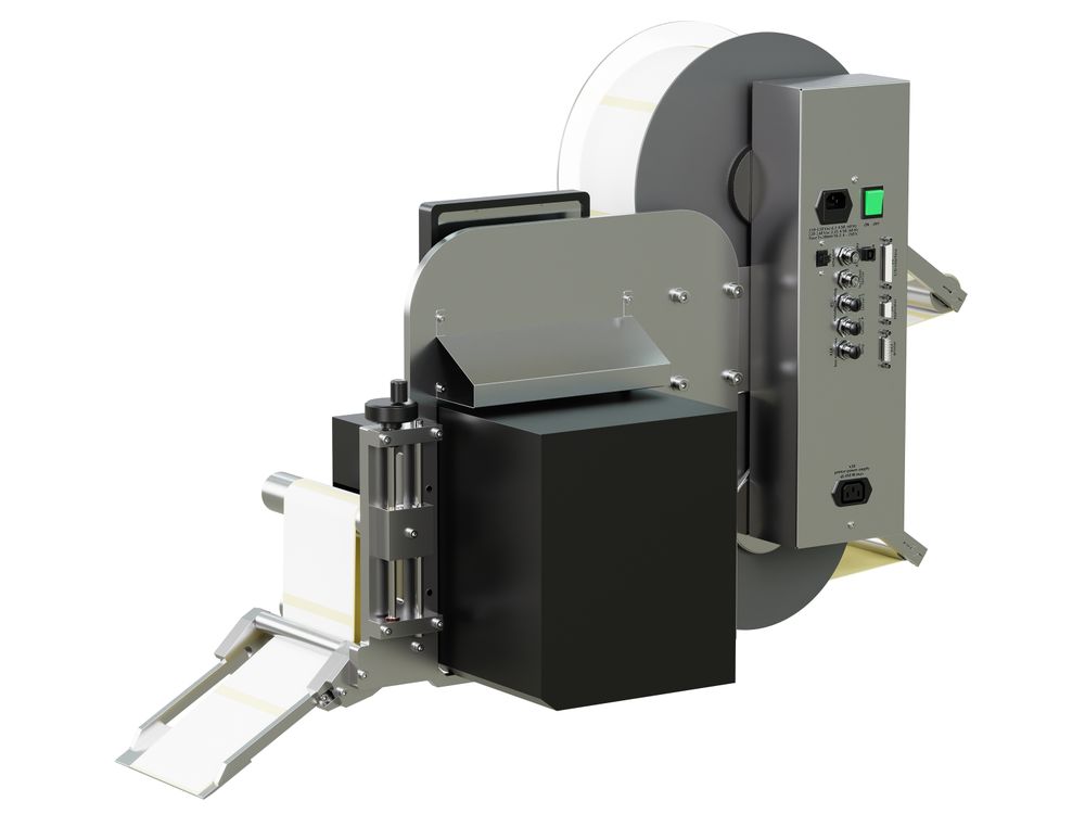 Label print applicator Legi-E 4050WO with labels on the back