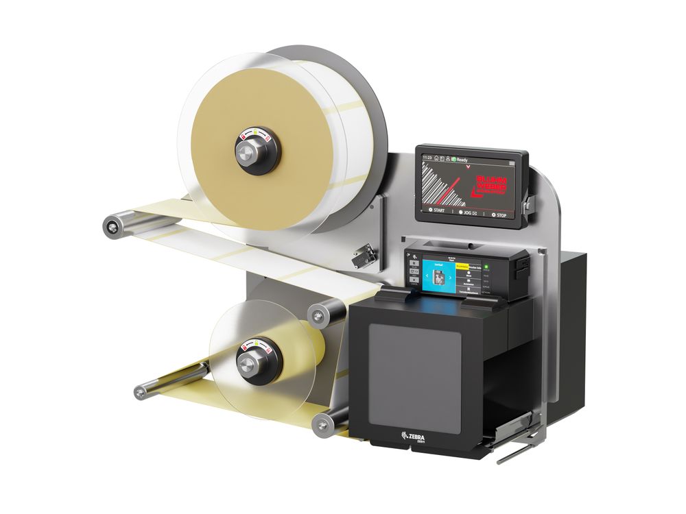 Label print applicator Legi-Air 4050B-R with labels on the right