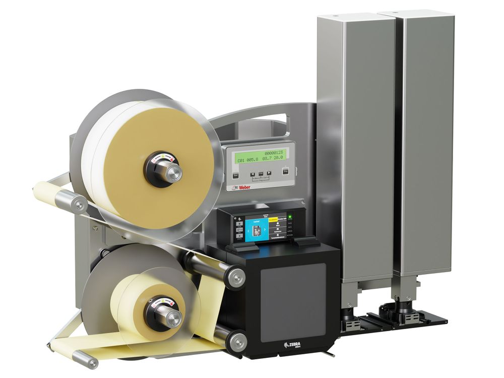 Label print applicator Legi-Air 4050CWB with labels on the left