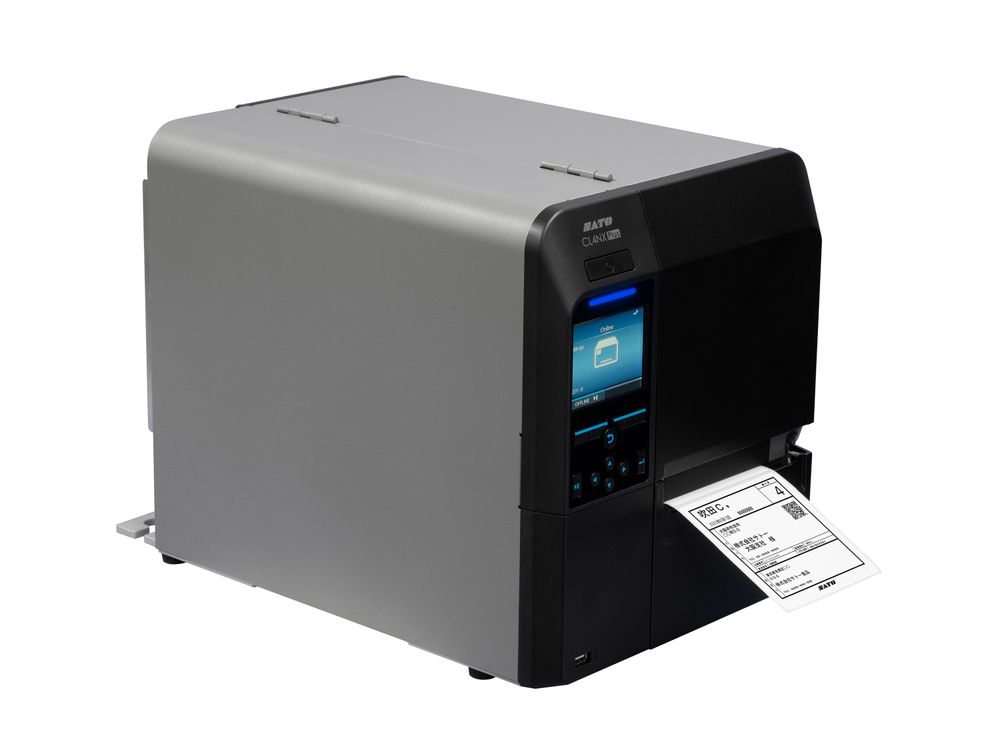 Sato CL4NX Plus label printer front right