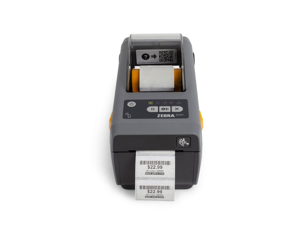 Zebra ZD411d front during label printing