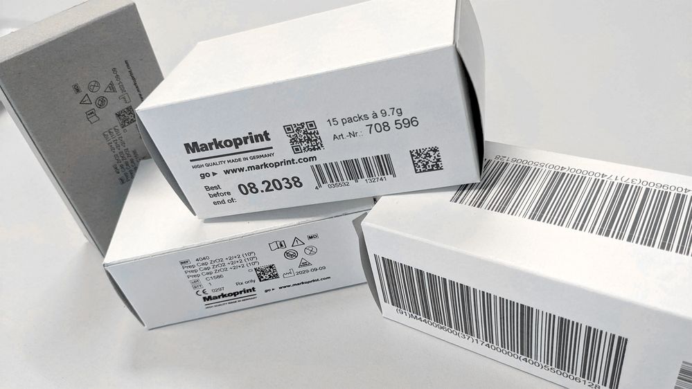 Folding cartons printed with Markoprint X1JET LX Ultra inkjet printer