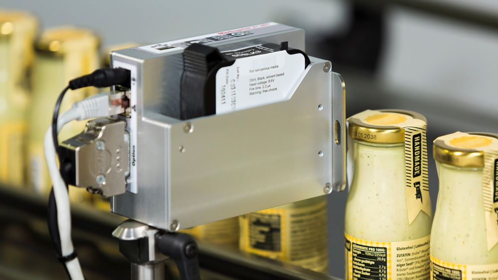 Metal lid printed with Markoprint X1JET HP Premium inkjet printer