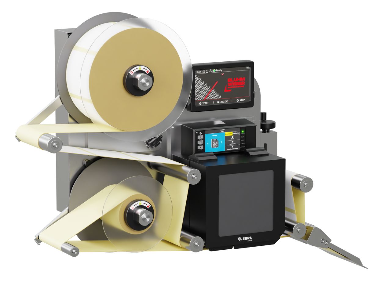 Label print applicator Legi-E 4050WO with labels on the left