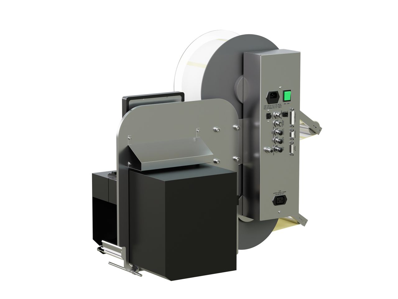 Label print applicator Legi-Air 4050B-R with labels on the back