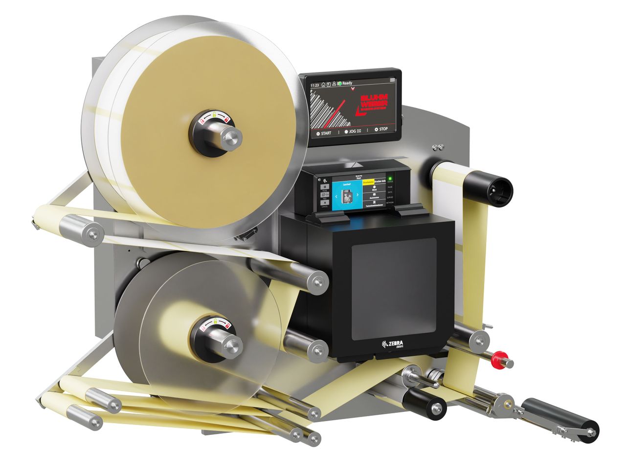 Label print applicator Legi-E 4050AC with labels on the left