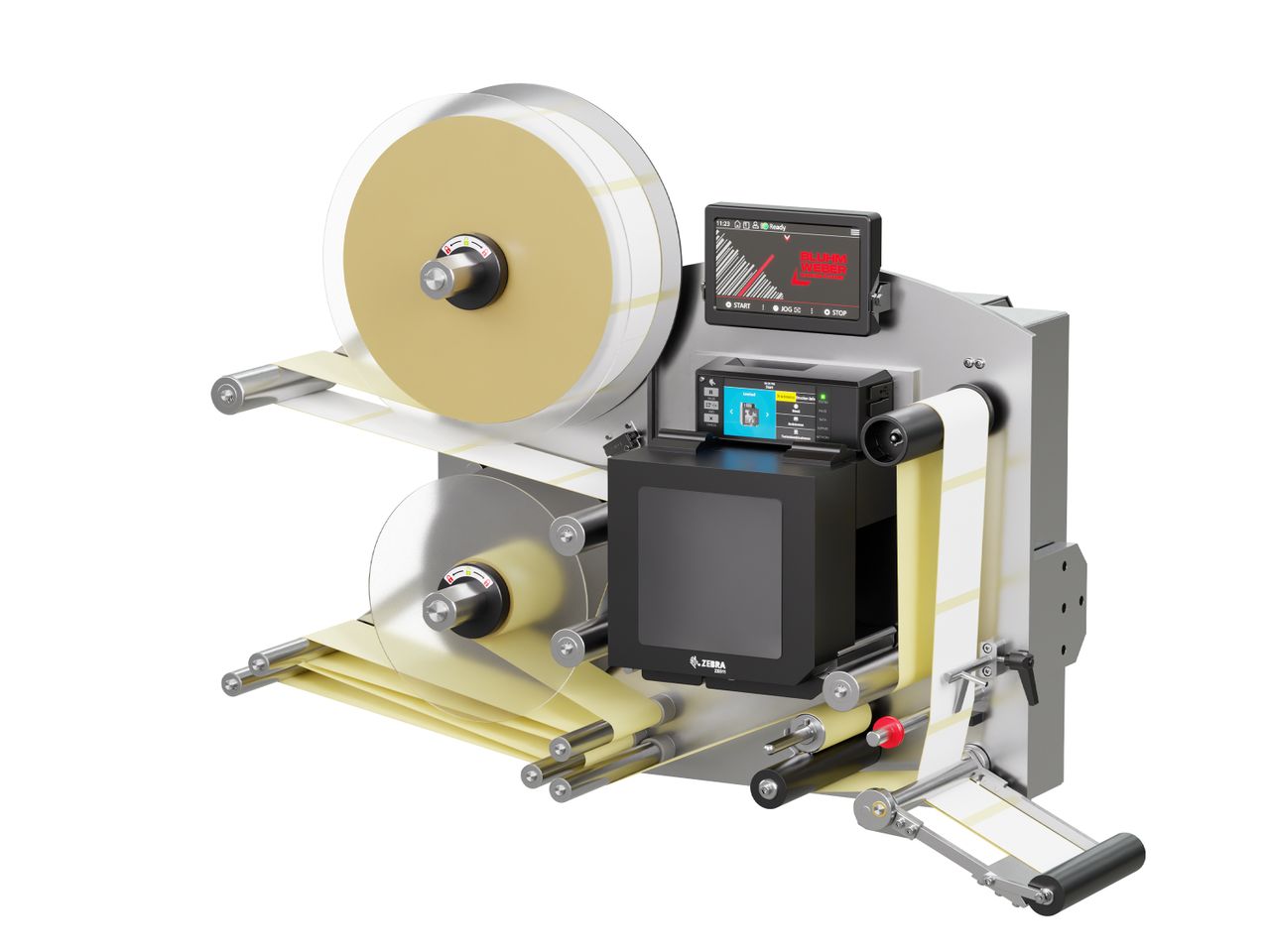 Label print applicator Legi-E 4050AC with labels on the right