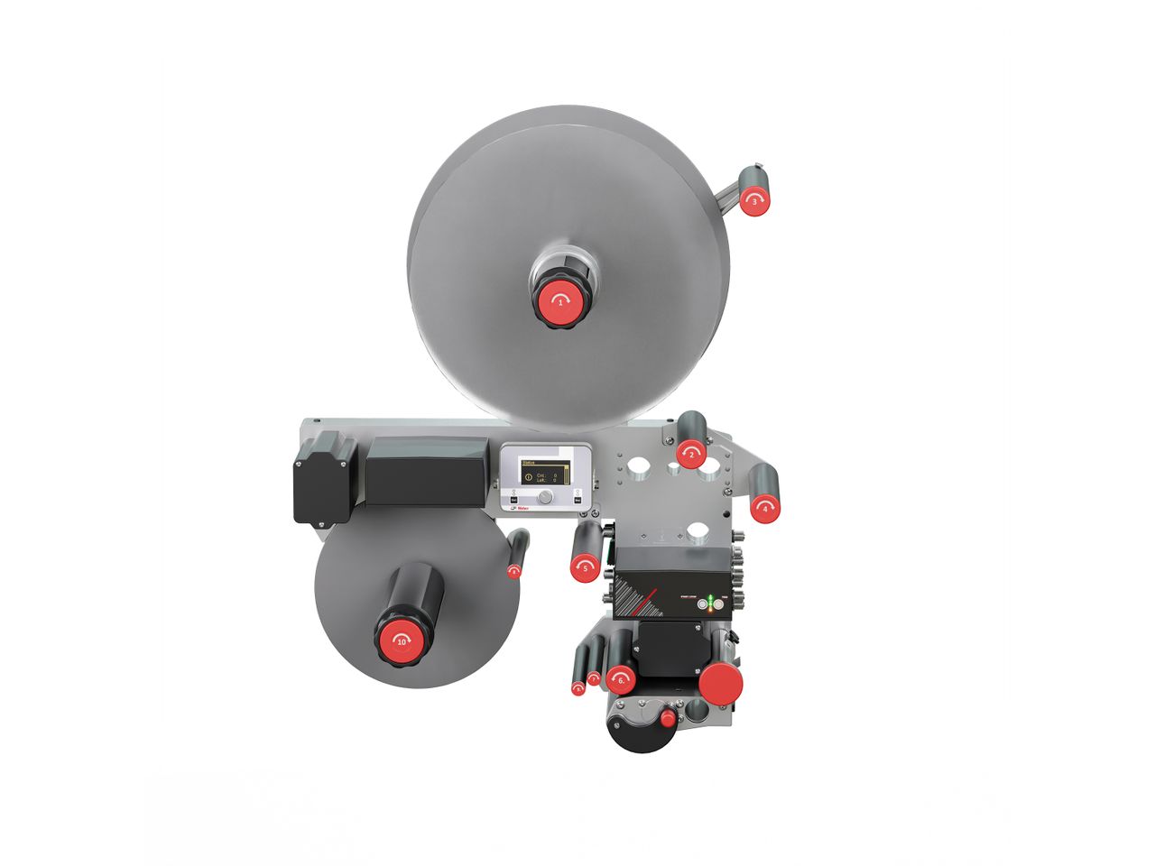 Alpha HSM label applicator without frontal labels