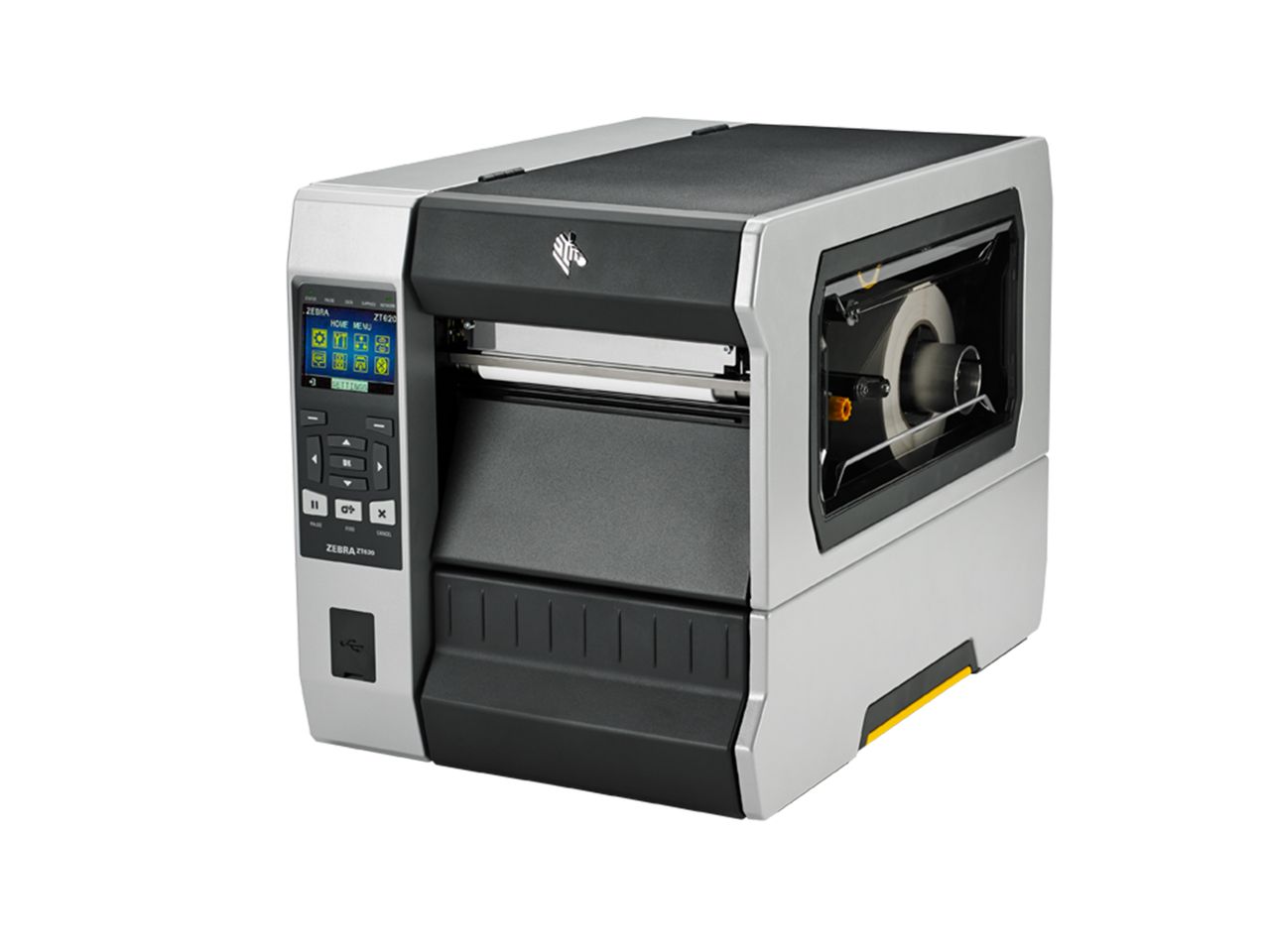 Zebra ZT620 label printer front left