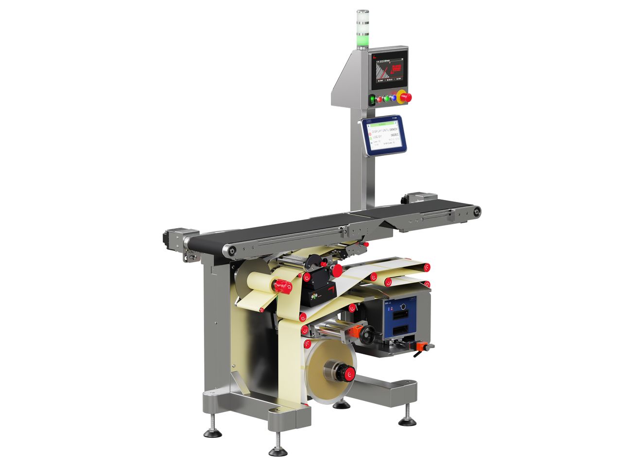 Geset 212 labeling system with labels left