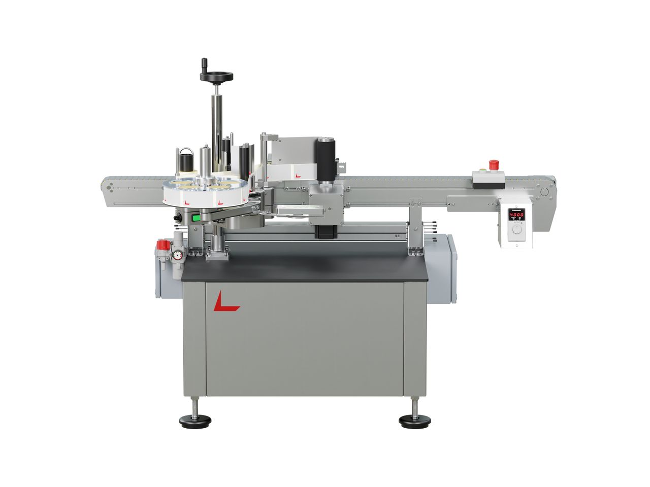 Geset 222 labeling system with front labels