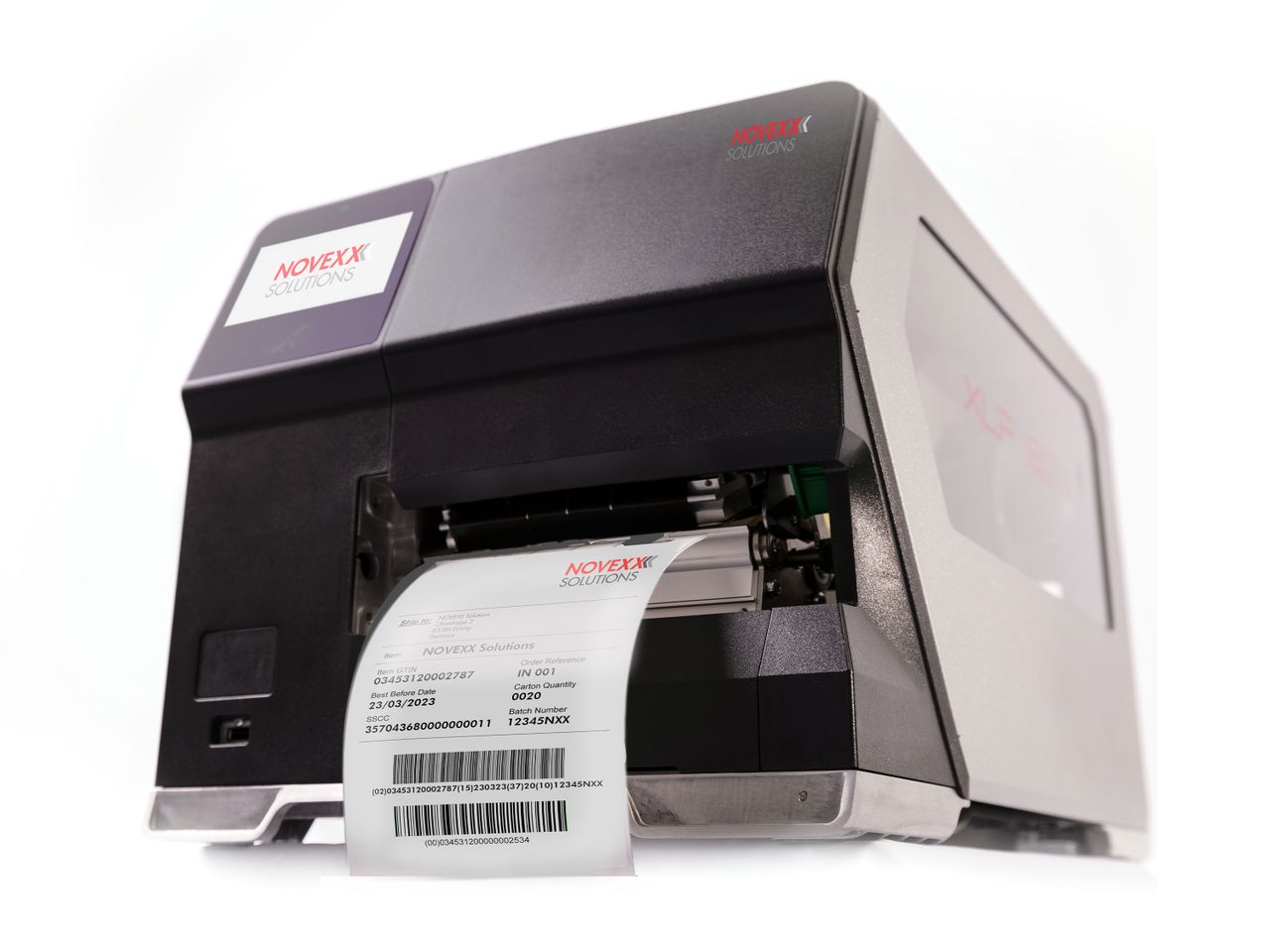 Novexx xlp 606 label printer front left