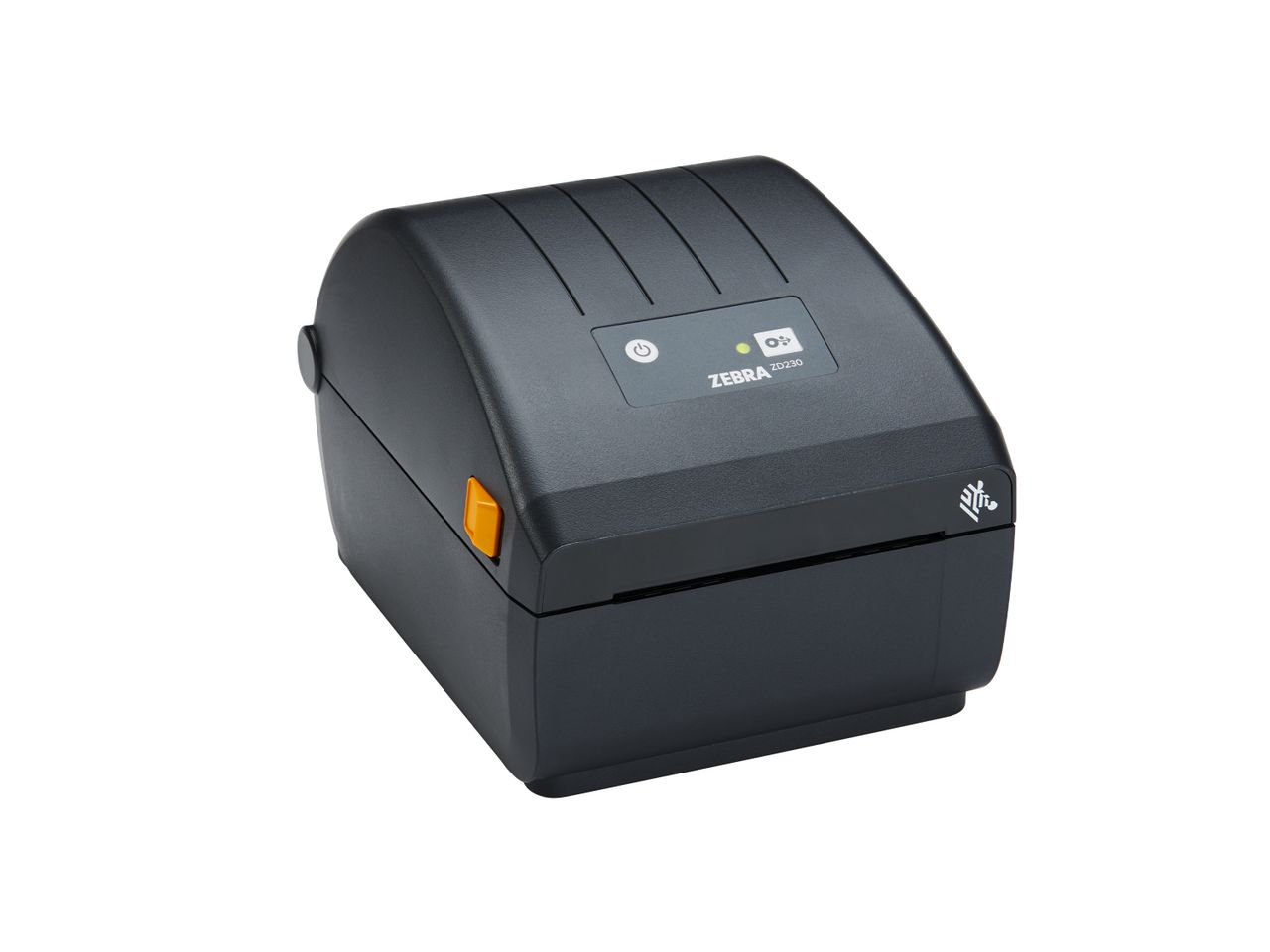 Zebra ZD230d desktop label printer front right