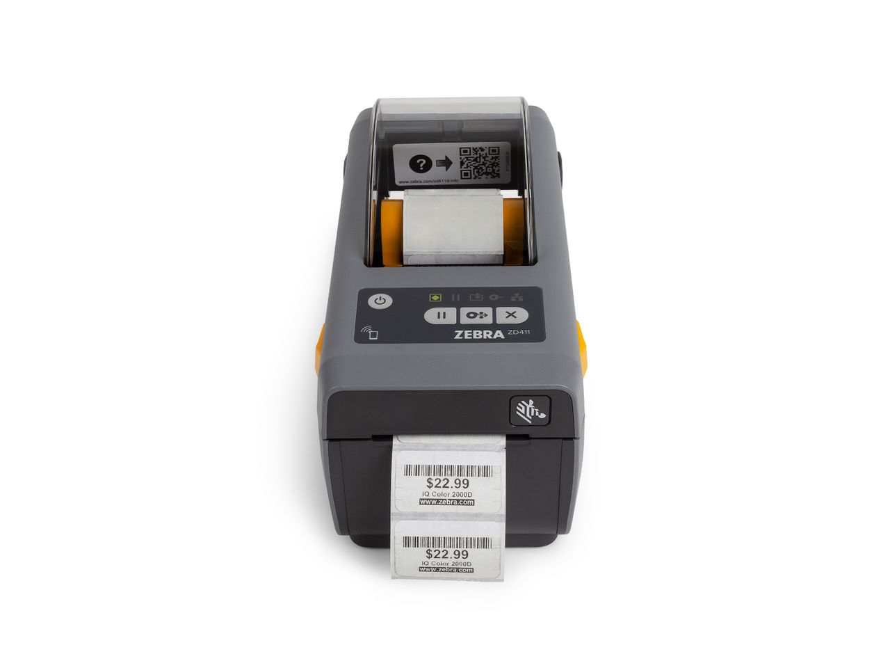 Zebra ZD411d front during label printing