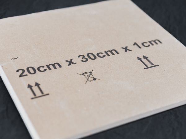 Insulation board printed with Markoprint integra PP 108 inkjet printer