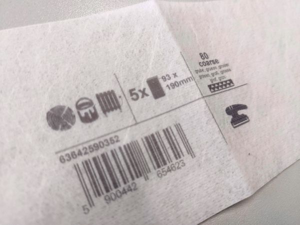 Filter printed with Markoprint X1JET MX inkjet printer