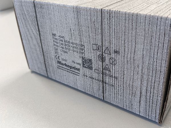Packaging carton printed with Markoprint X1JET MX inkjet printer