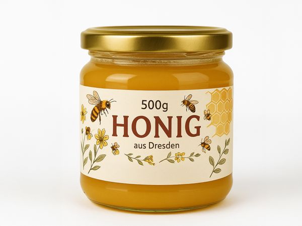 Geset 141 labeling system Label on honey jar