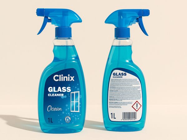 Geset 214 labeling system Labels double-sided on plastic bottle