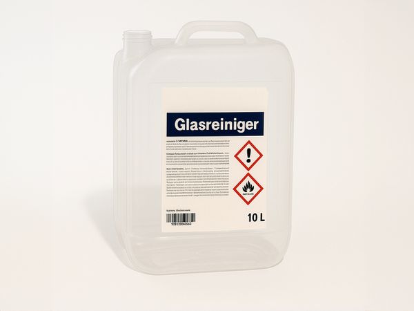 Geset 213 labeling system Label on one side on glass cleaner