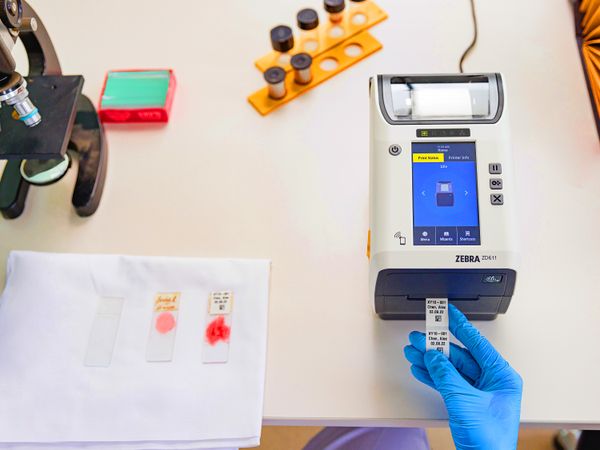 Zebra ZD611 printer for sample labeling in the medical laboratory