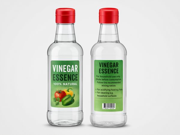 Labeling system Geset 222 labels on wine vinegar