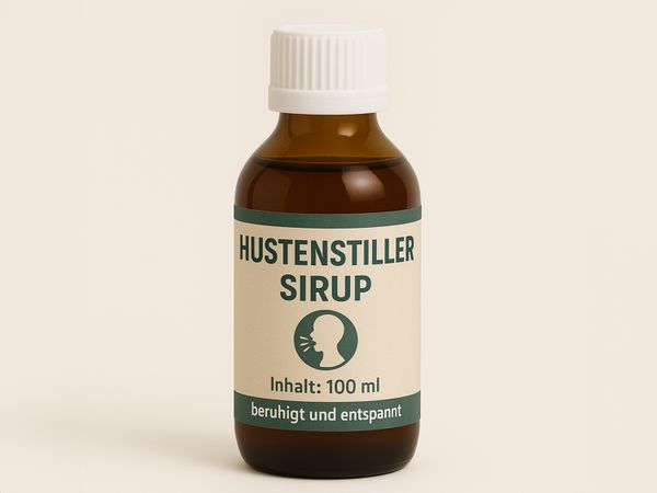 Labeling system Geset 221, 141 label on cough syrup