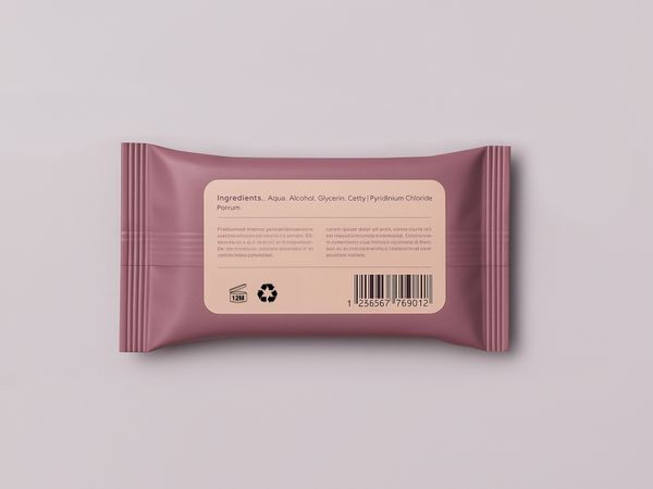 Labeling system Geset 212 label on cosmetic tissues