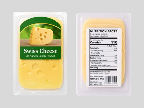 Labeling system Geset 247 label on cheese