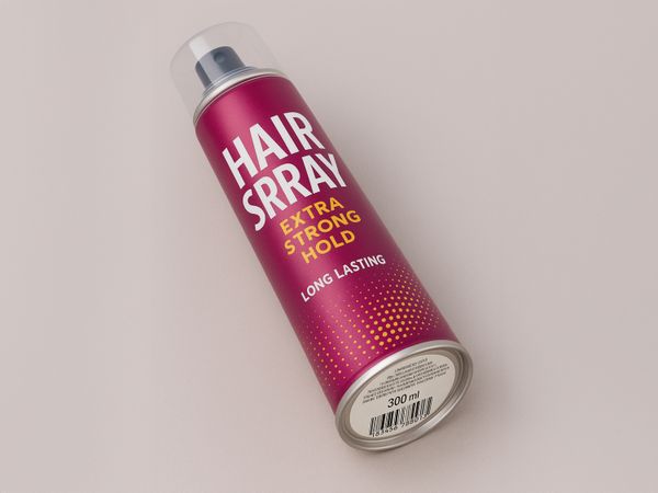 Labeling system Geset 242 label on hairspray