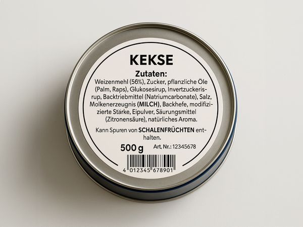 Labeling system Geset 212 label on cosmetic tissues