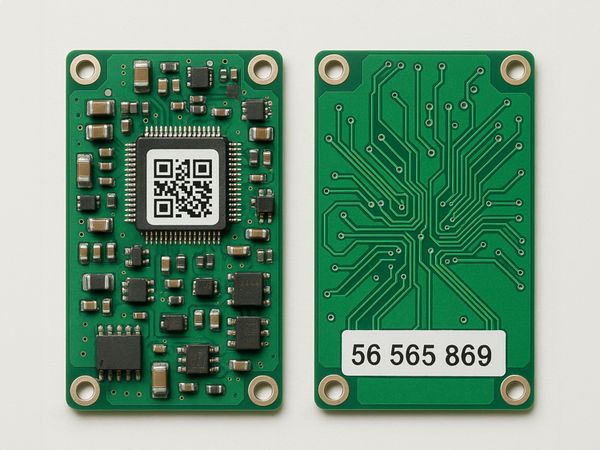 Labeling system Geset 247 label on circuit board