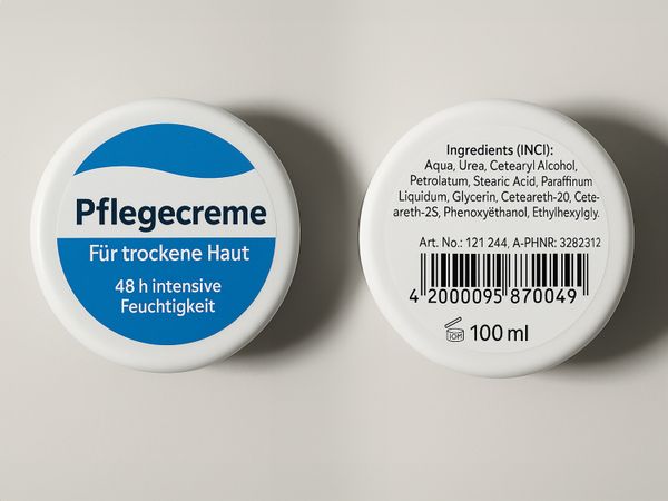 Labeling system Geset 247 label on skin care cream