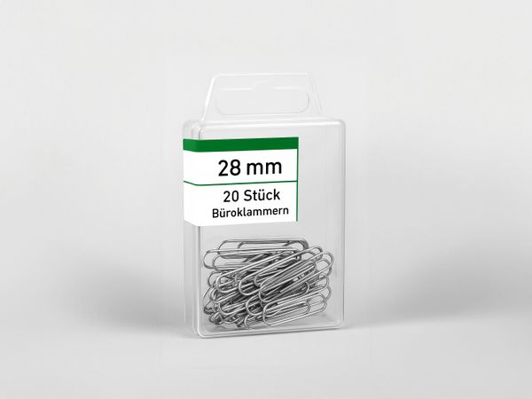 Englisch (US):
Labeling system Geset 248 C-Wrap label on paperclip tin