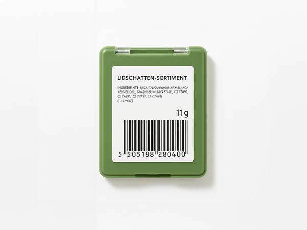 Labeling system Geset 212 label on cosmetic packaging