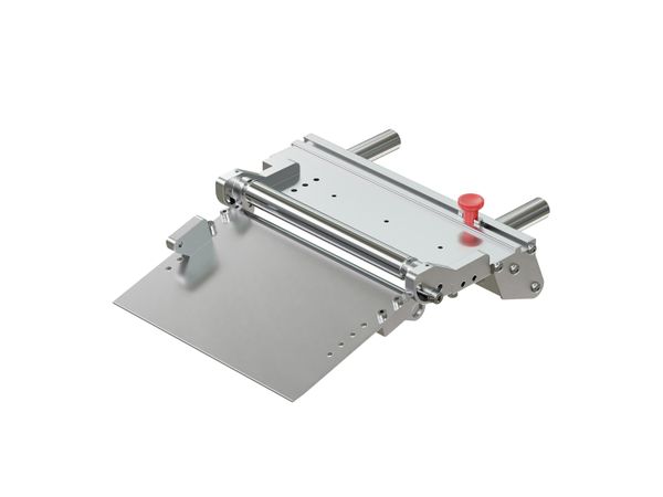 Wipe-on dispensing tongue, angle-adjustable