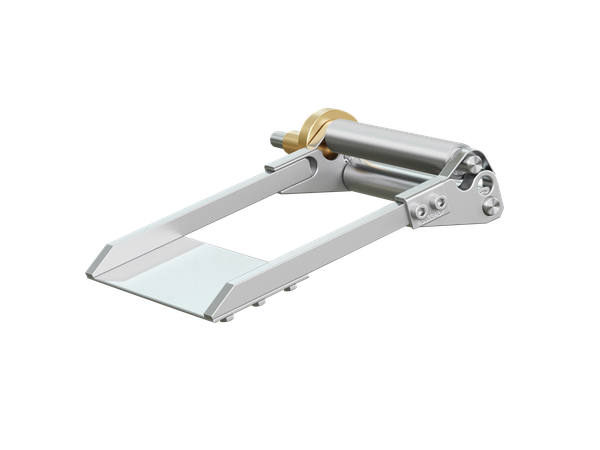 Wipe-on dispensing tongue, rigid