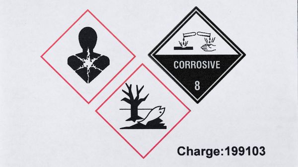 Markoprint integra PP 108 bicolor hazard symbols