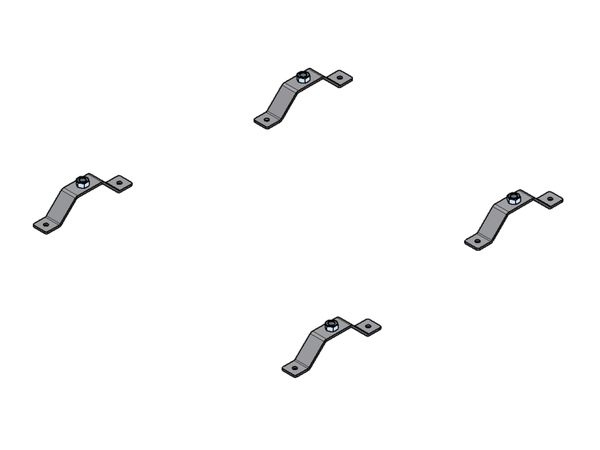 Kit floor mounting brackets Stand 80/120