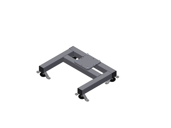 U-base with rubber feet & floor mounting brackets
