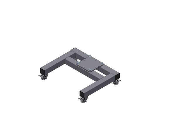 U-base with leveling casters