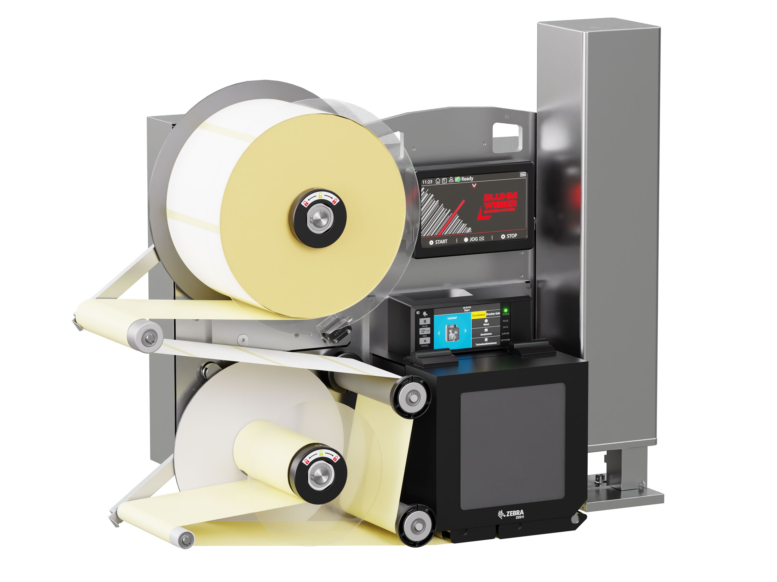 Label print applicator Legi-Air 4050E with labels on the left