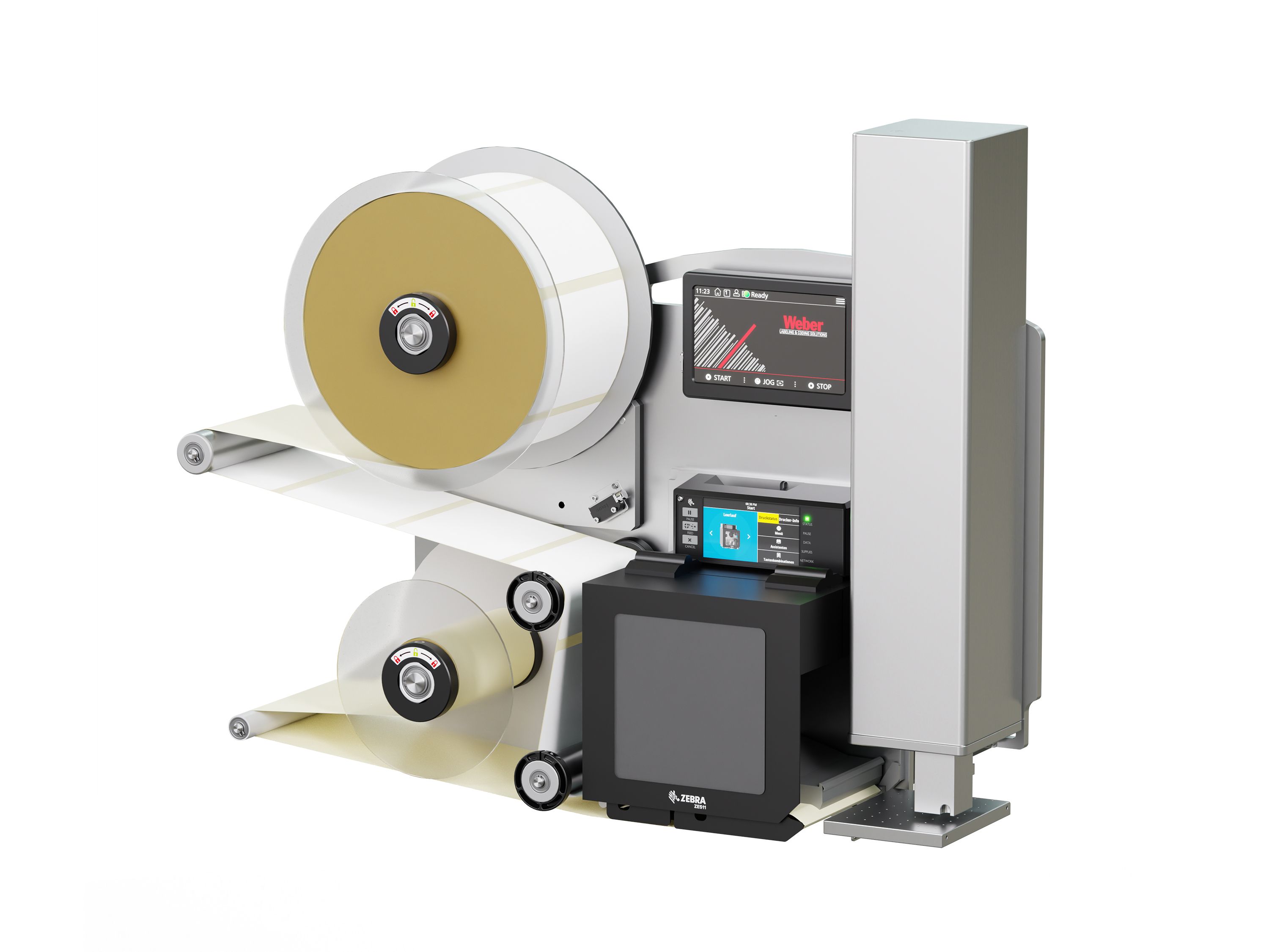 Legi-Air 4050B label print applicator with labels on the right