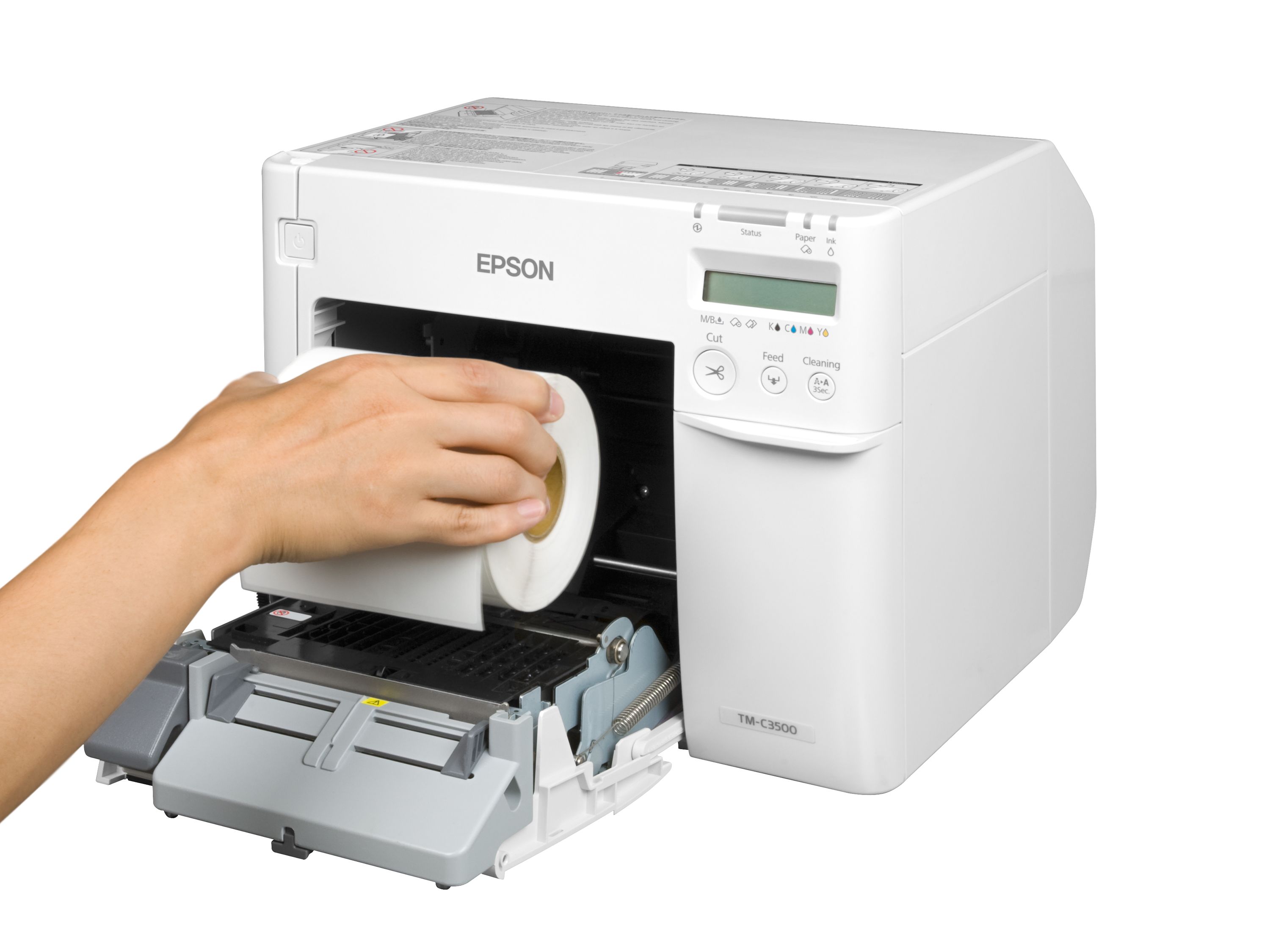 Colour label printer Epson ColorWorks C3500 paper feed
